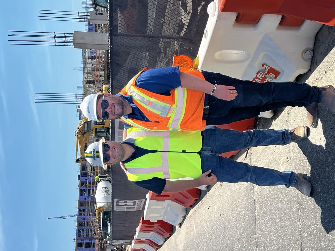 Alexander L. Nicolia and Michael Nicolia of Nicolia Ready-Mix on a Long Island jobsite